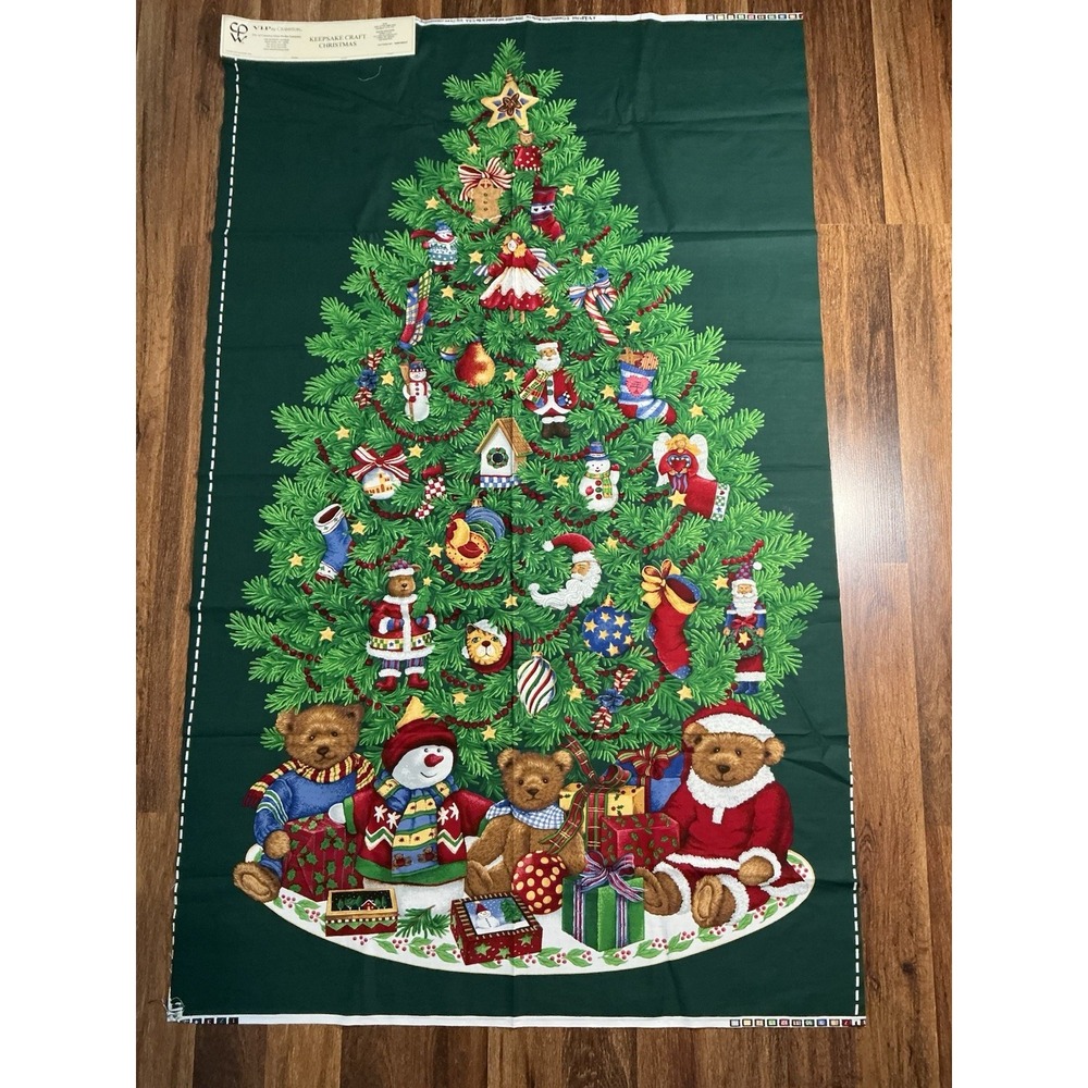 VIP Cranston Wall Door Hanging Decor Christmas Tree W/Toys Fabric Panel 35 x 58"